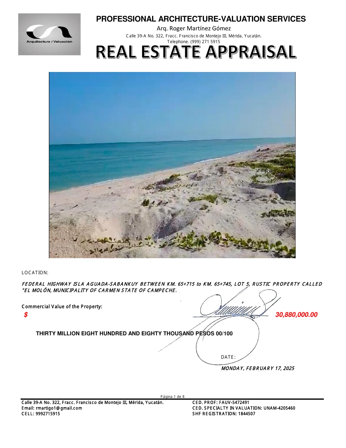Valuation document preview