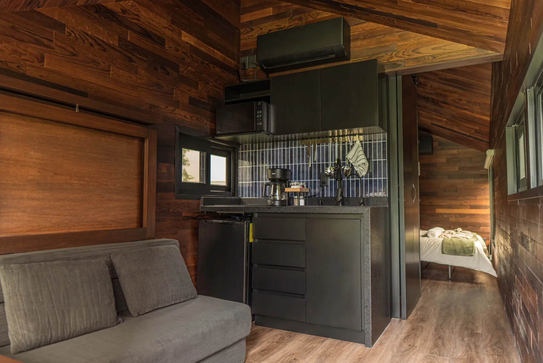 NOMAD kitchen and living space