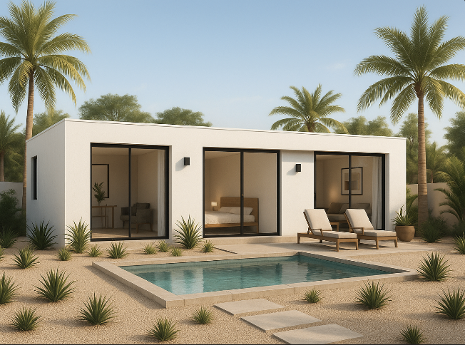 Sand 25 modern house – complete exterior